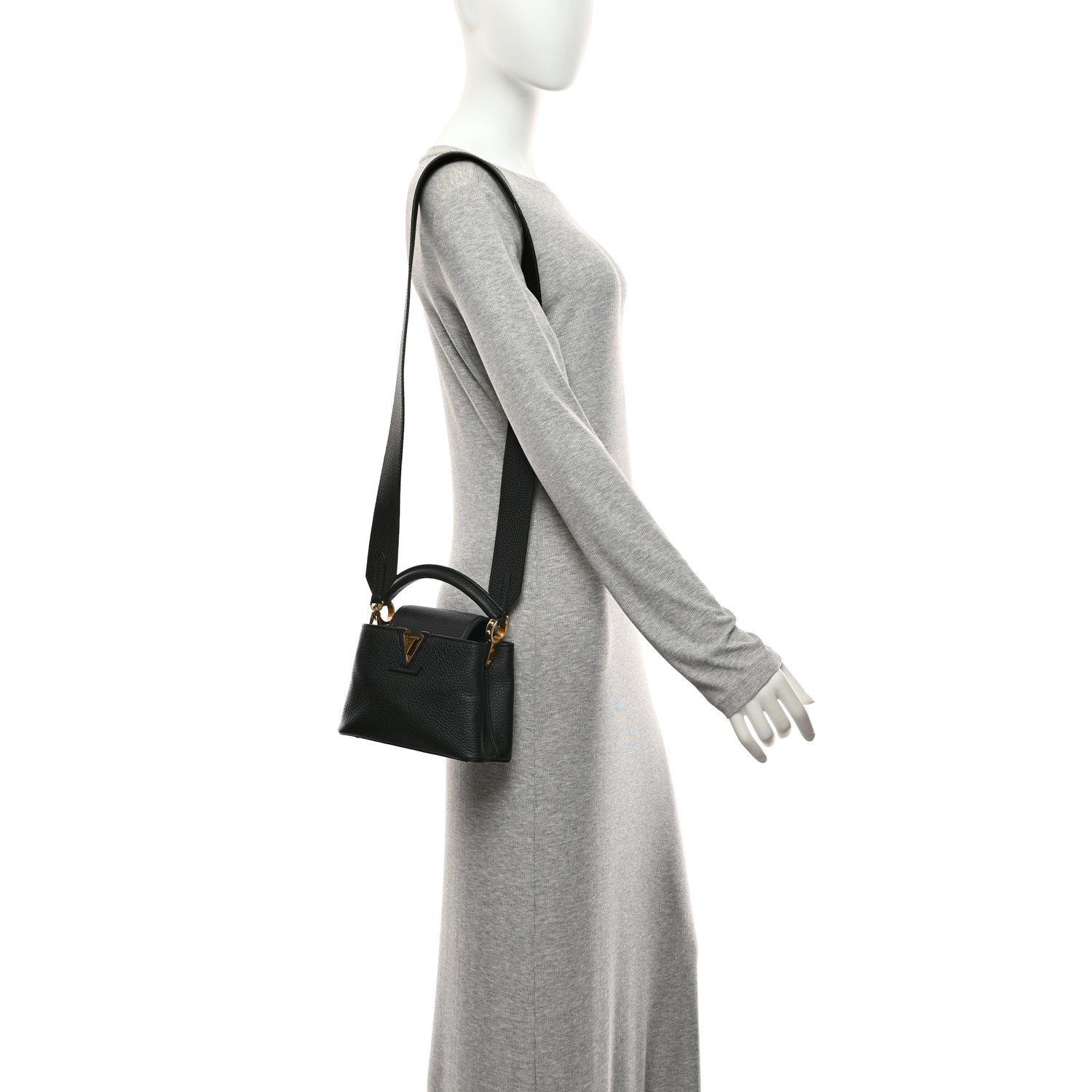 Louis Vuitton Taurillon Mini Capucines Black 1 of 10