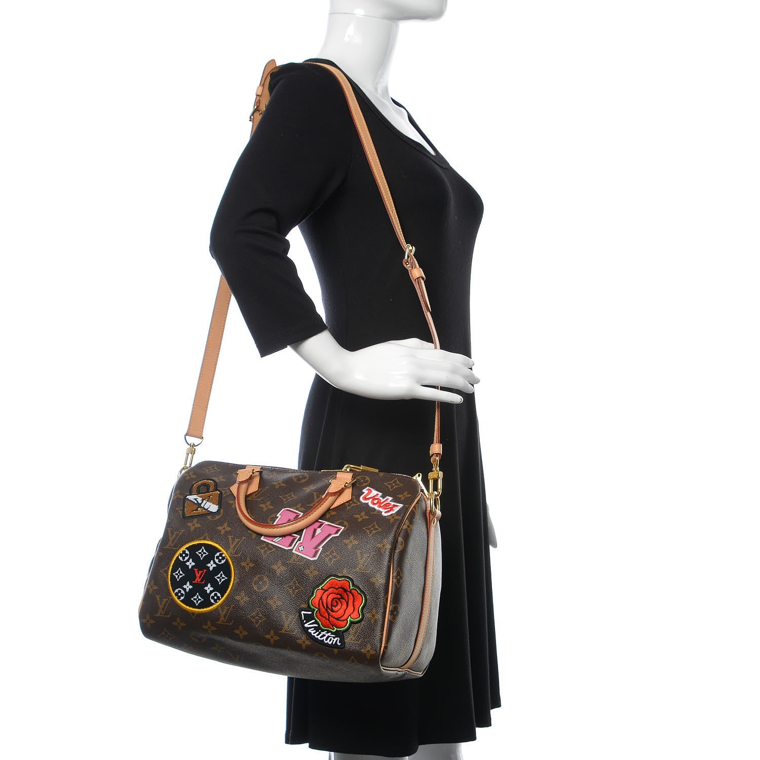 Louis Vuitton Monogram Patches Speedy Bandouliere 30 2 of 11