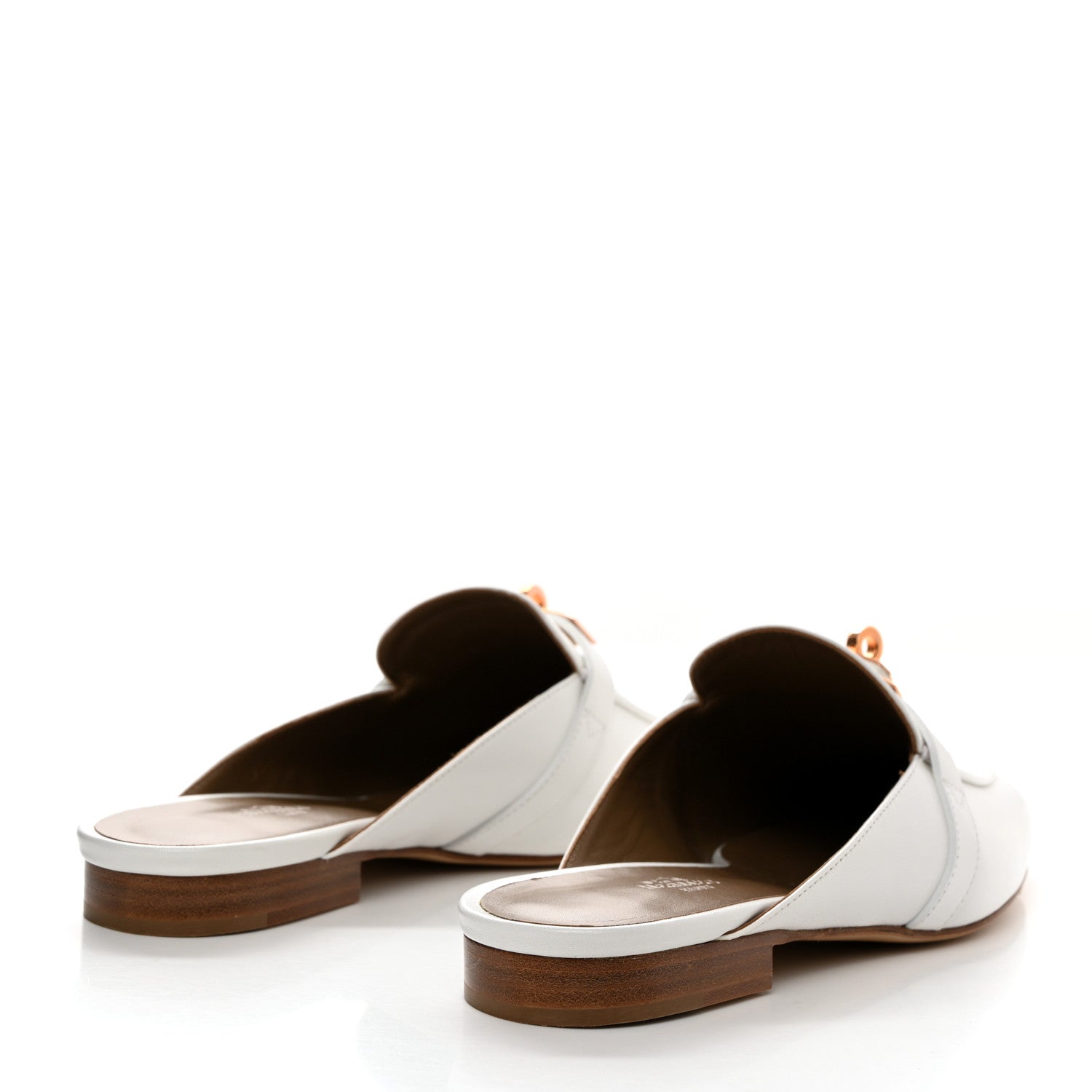 Hermes Calfskin Oz Mules 39 White 4 of 8