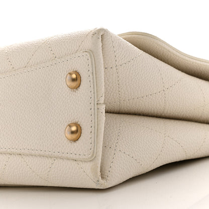 Chanel Grained Calfskin Small Stitched Flap White 11 of 16