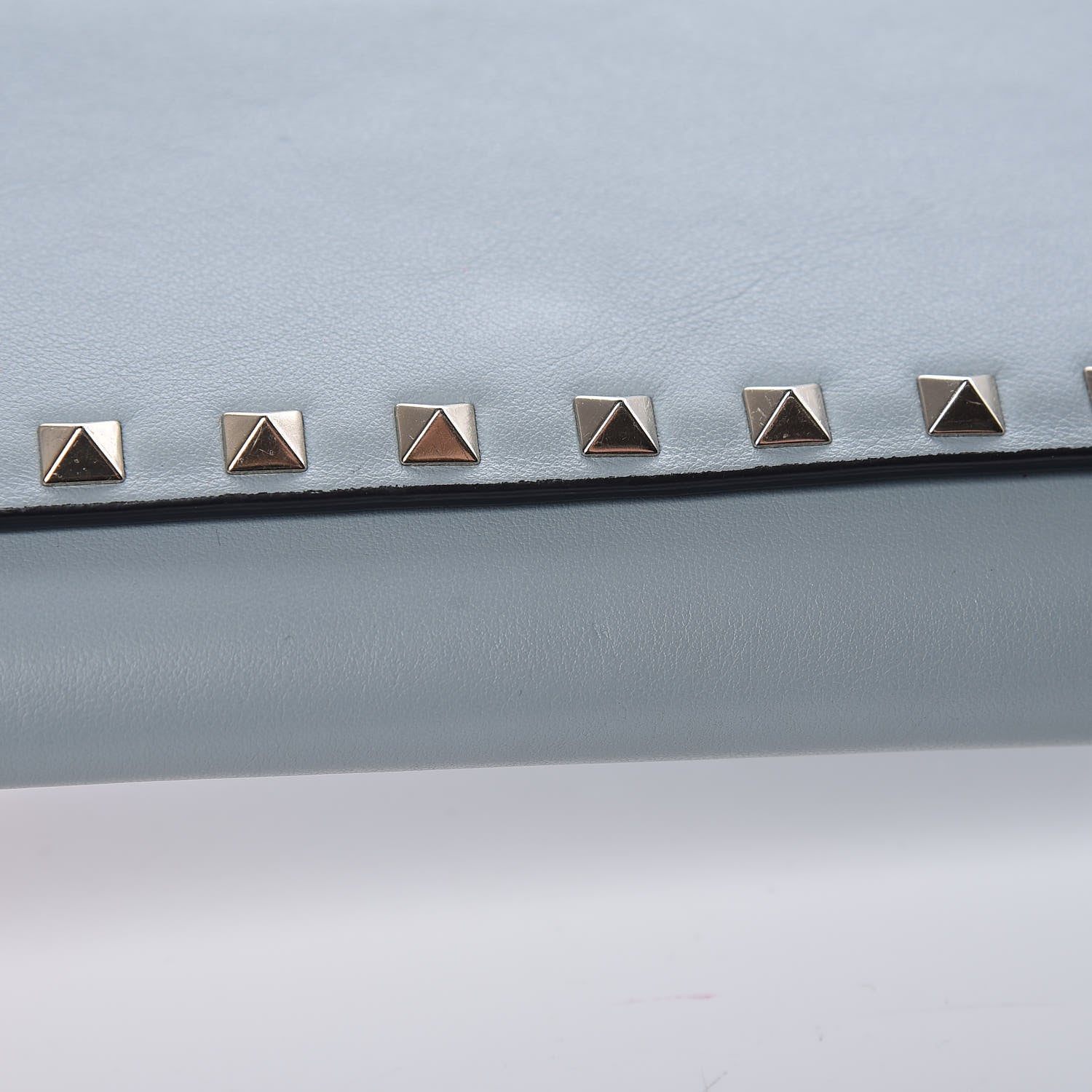 Valentino Garavani Vitello Small Rockstud Flap Wallet on Chain Nube 11 of 14