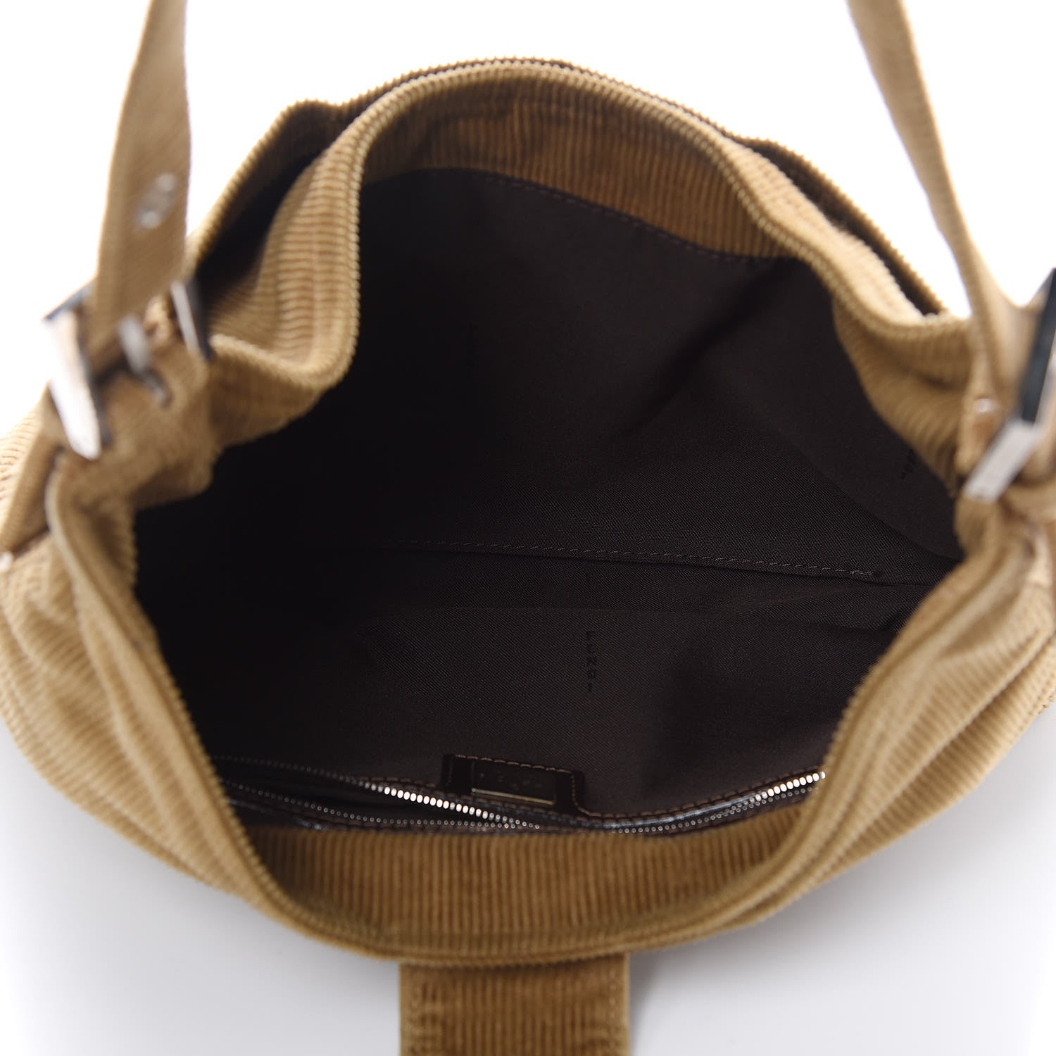 Fendi Corduroy Shoulder Bag Beige 5 of 8