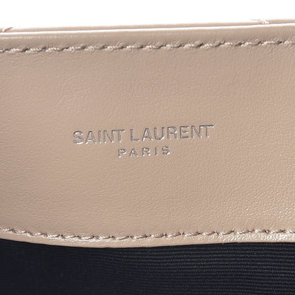 Saint Laurent Calfskin Y Quilted Monogram Medium Loulou Chain Satchel Dark Beige 6 of 10