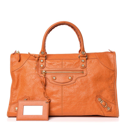 Balenciaga Agneau Giant 12 Gold Hardware Work Tangerine 1 of 13