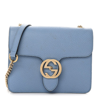 Gucci Dollar Calfskin Small Interlocking G Shoulder Bag Mineral Blue 1 of 11