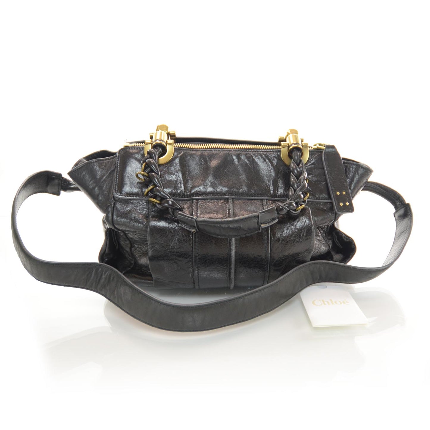 Leather Heloise Satchel Black