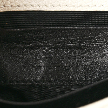 Saint Laurent Grained Calfskin Matelassé Chevron Monogram Classic Baby Chain Bag White 7 of 12