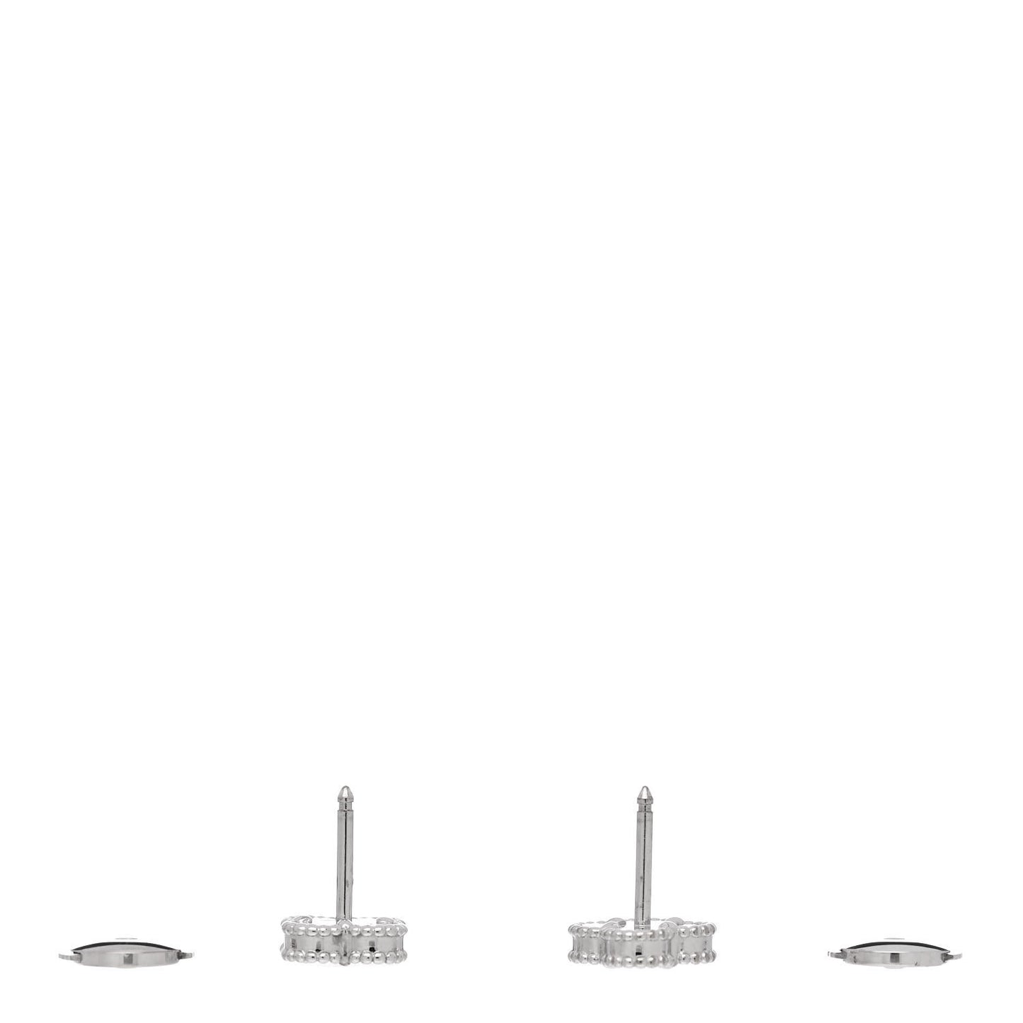 18K White Gold Mother of Pearl Sweet Alhambra Earrings
