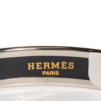 Hermes Enamel Printed Horse Riding Motif Narrow Bracelet 70 4 of 5