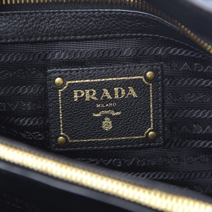 Prada Vitello Phenix Top Handle Bag Black 5 of 8