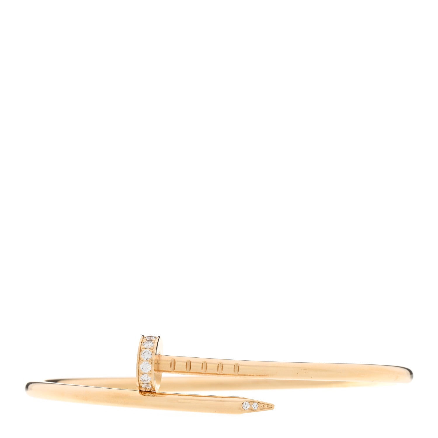 Cartier 18K Yellow Gold Diamond Small Juste Un Clou Bracelet 14 1 of 4