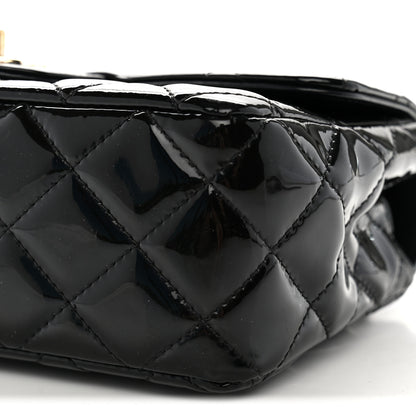Chanel Patent Calfskin Quilted Mini Rectangular Flap Black 10 of 10
