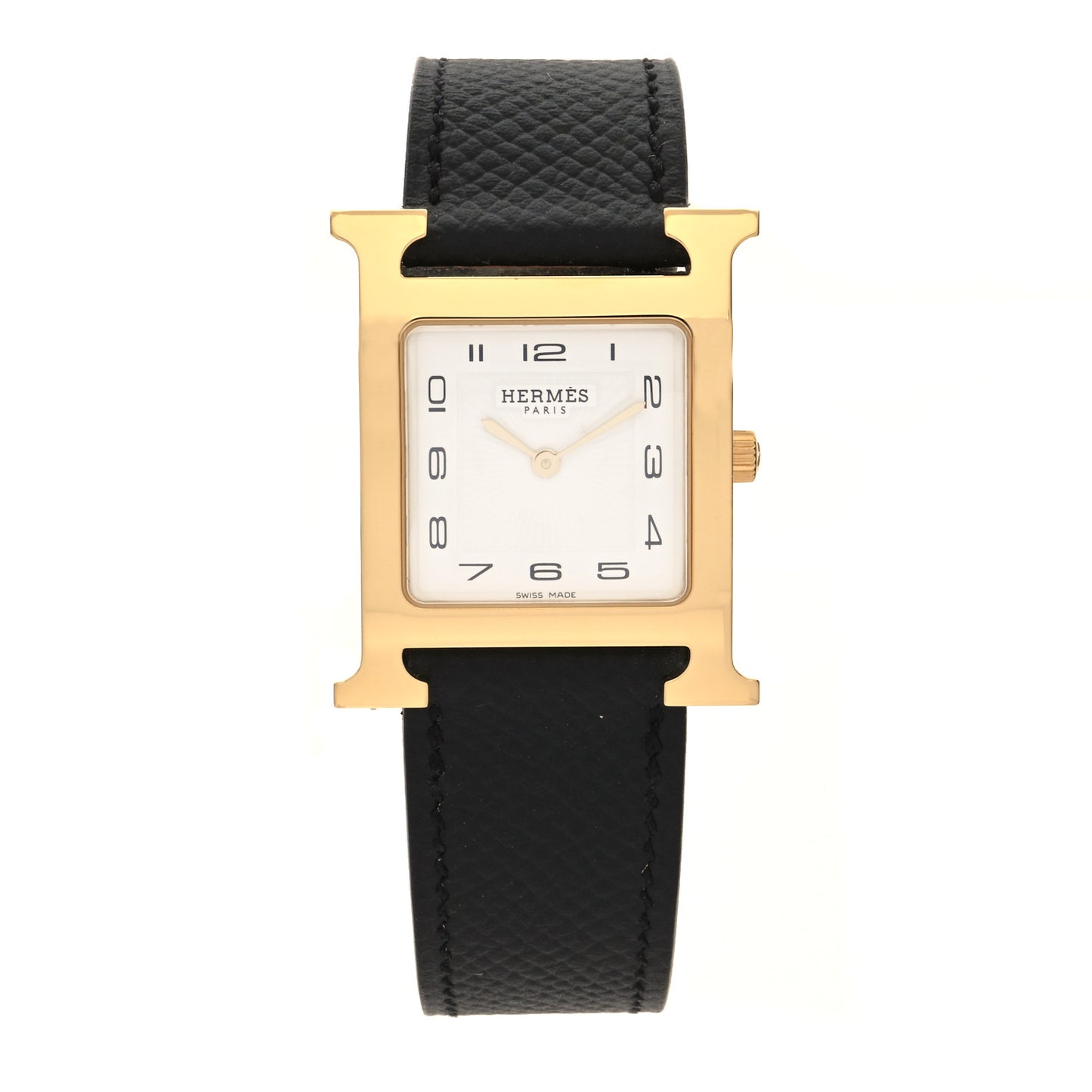 Stainless Steel Epsom 26mm Heure H Hour Quartz Watch Noir