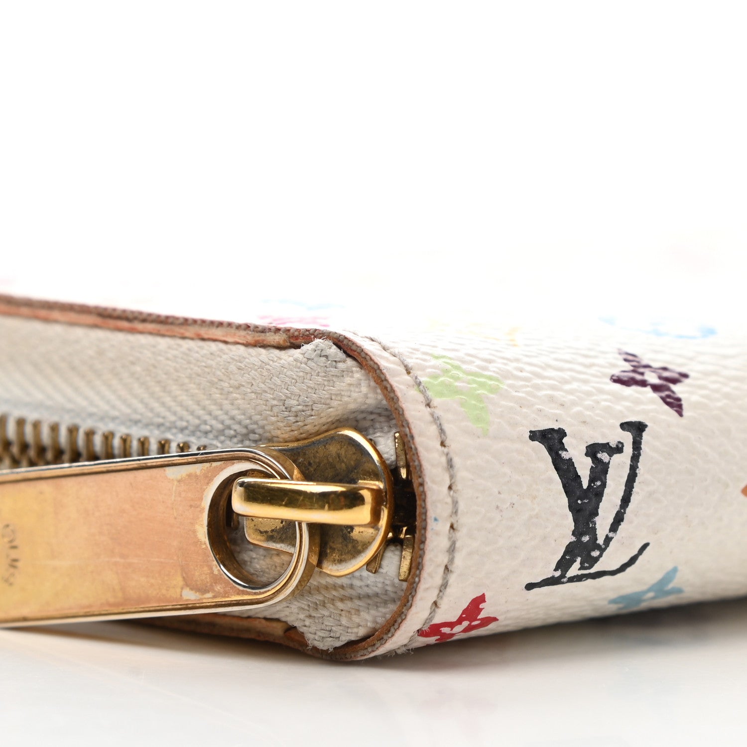 Louis Vuitton Monogram Multicolor Zippy Wallet White Litchi 13 of 14
