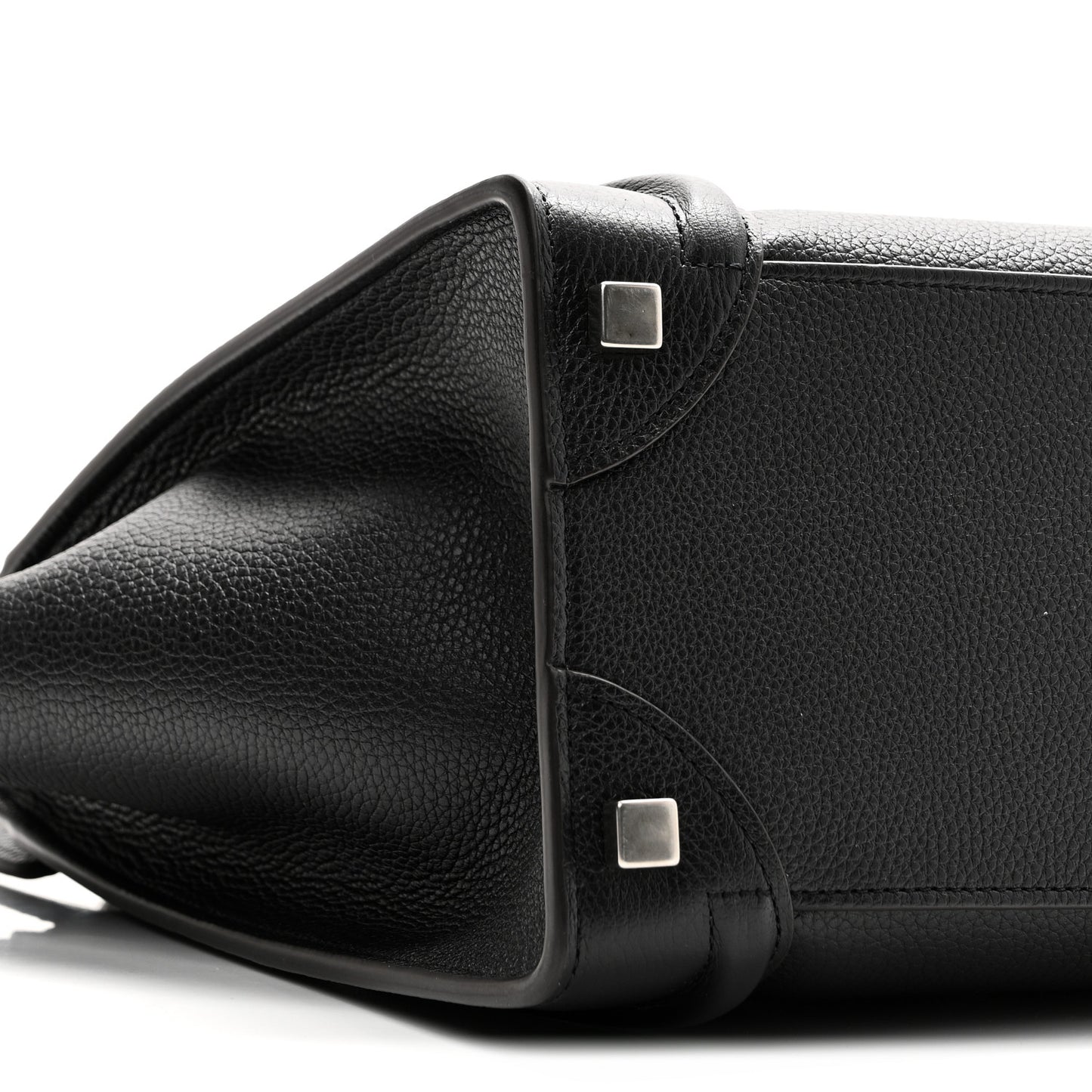 Drummed Calfskin Micro Luggage Black