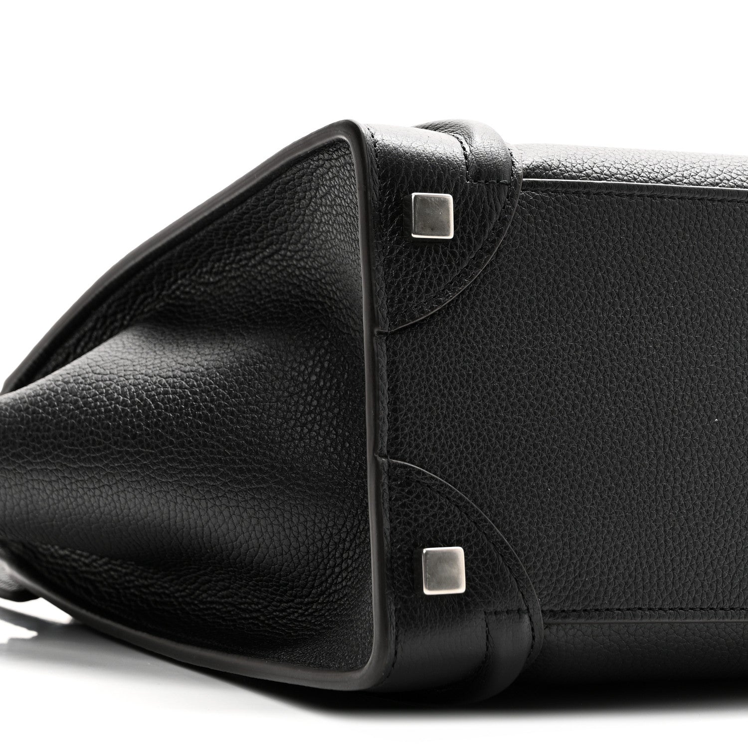 Celine Drummed Calfskin Micro Luggage Black 9 of 10