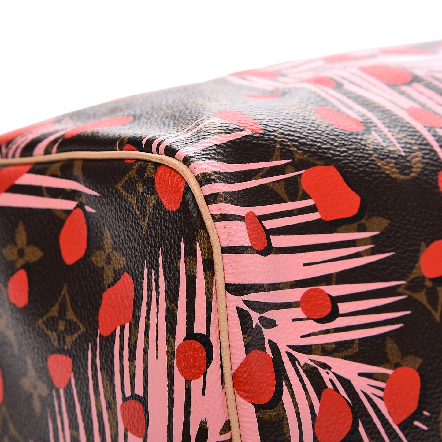 Monogram Jungle Dots Speedy 30 Sugar Pink Poppy
