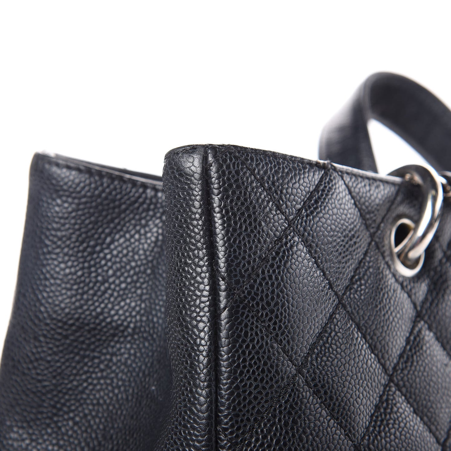 Caviar Quilted Grand Shopping Tote GST Black