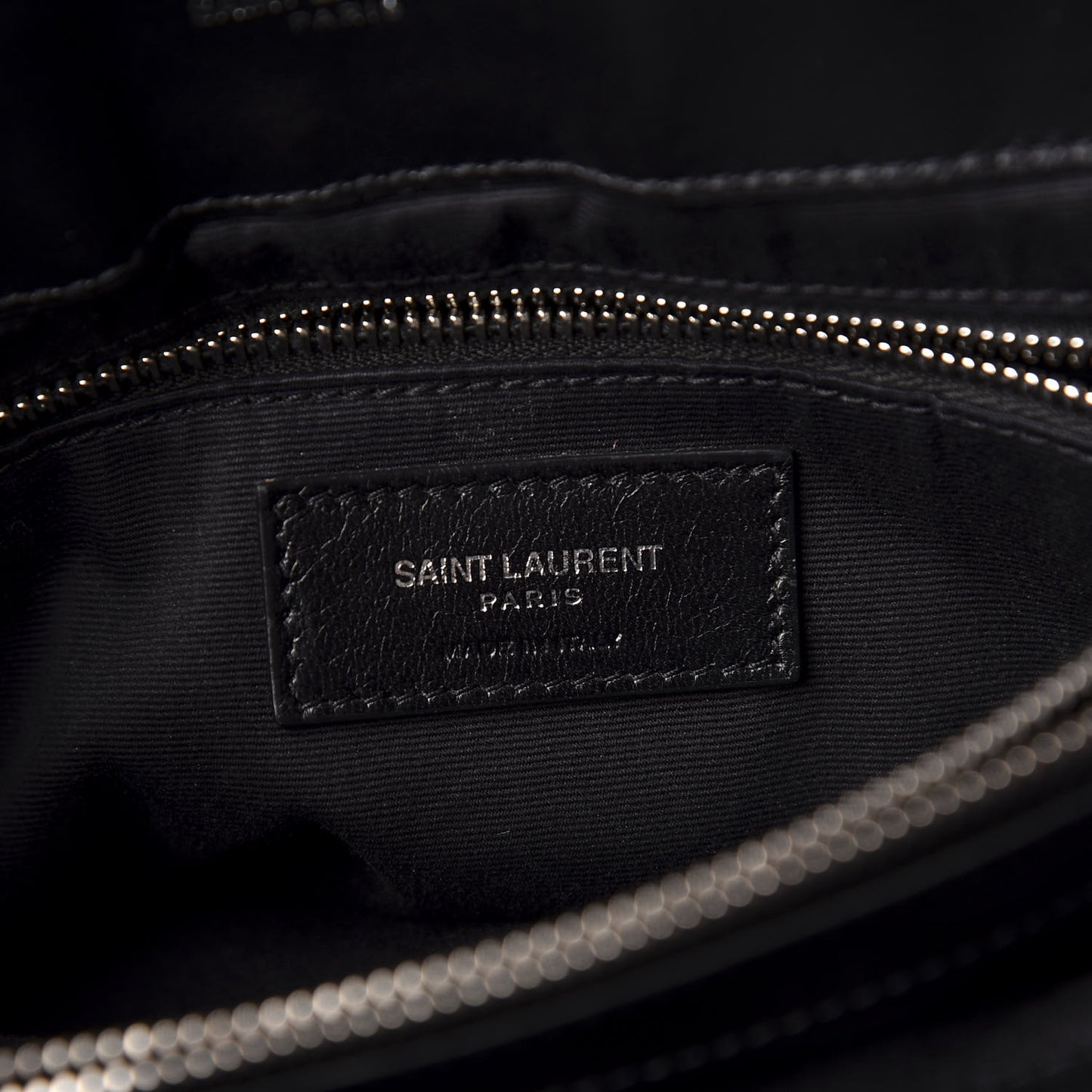 Calfskin Y Quilted Monogram Medium Loulou Chain Satchel Black
