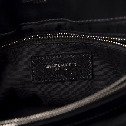Saint Laurent Calfskin Y Quilted Monogram Medium Loulou Chain Satchel Black 8 of 11