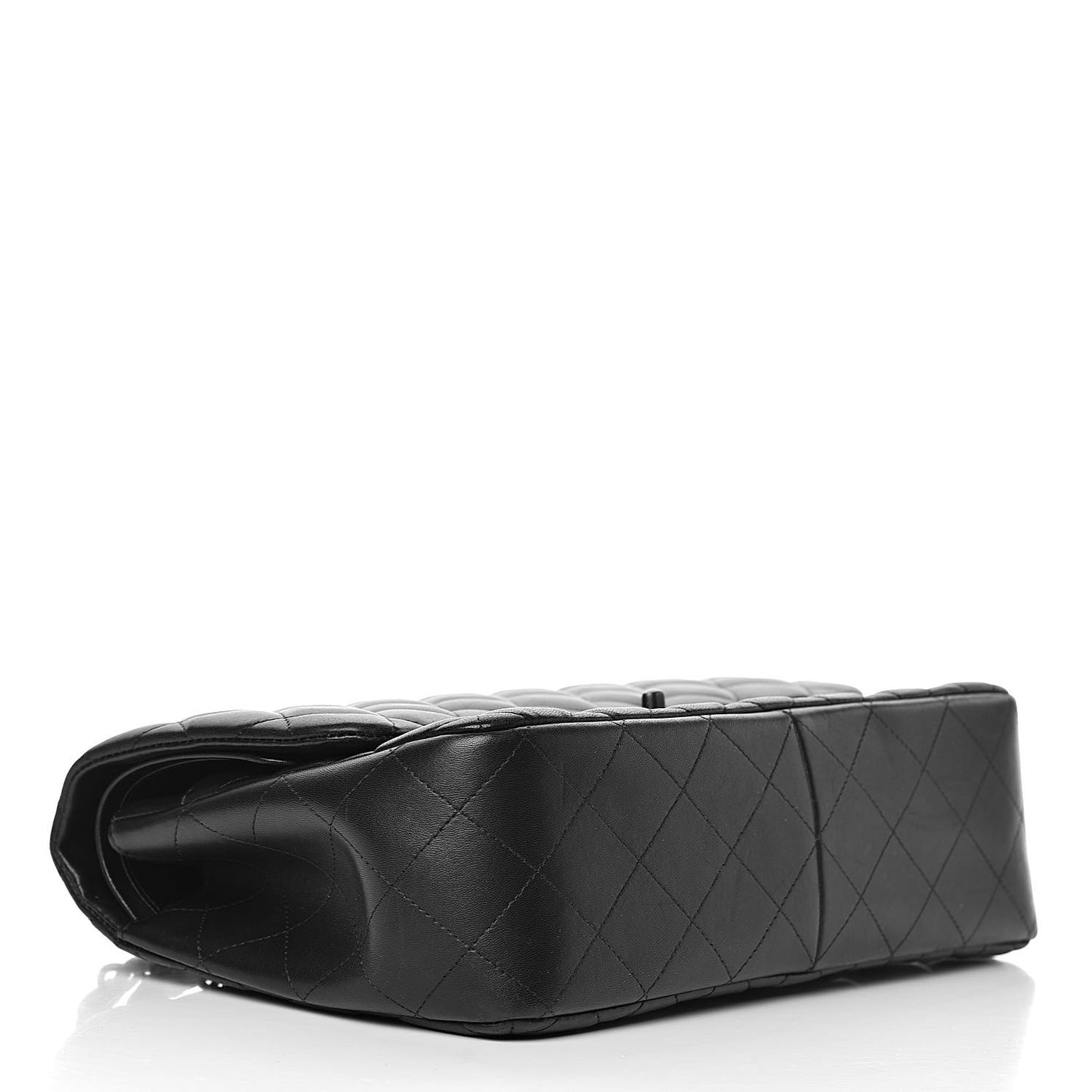 Lambskin Quilted Jumbo Double Flap So Black