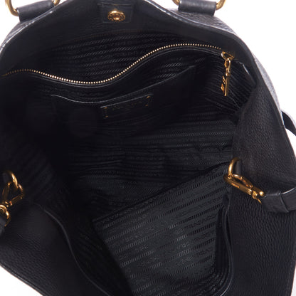 Prada Vitello Daino Tote Black 4 of 8
