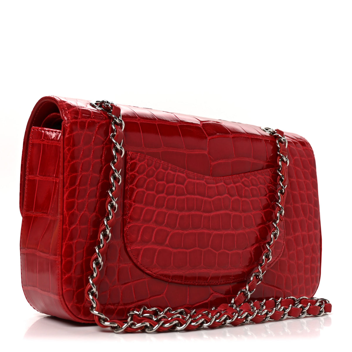 Alligator Medium Double Flap Red