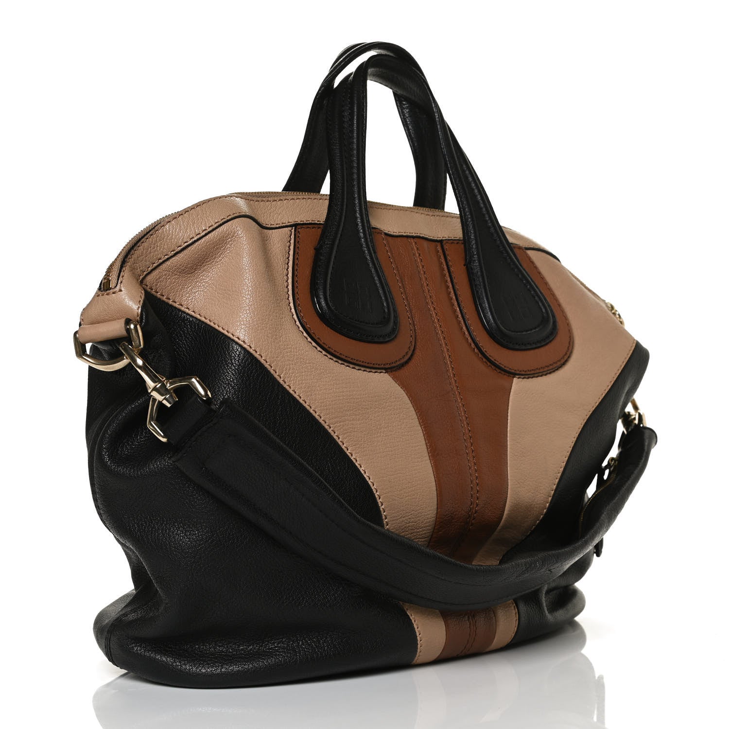Givenchy Sugar Goatskin Medium Tri-color Nightingale Black Beige Brown 2 of 13