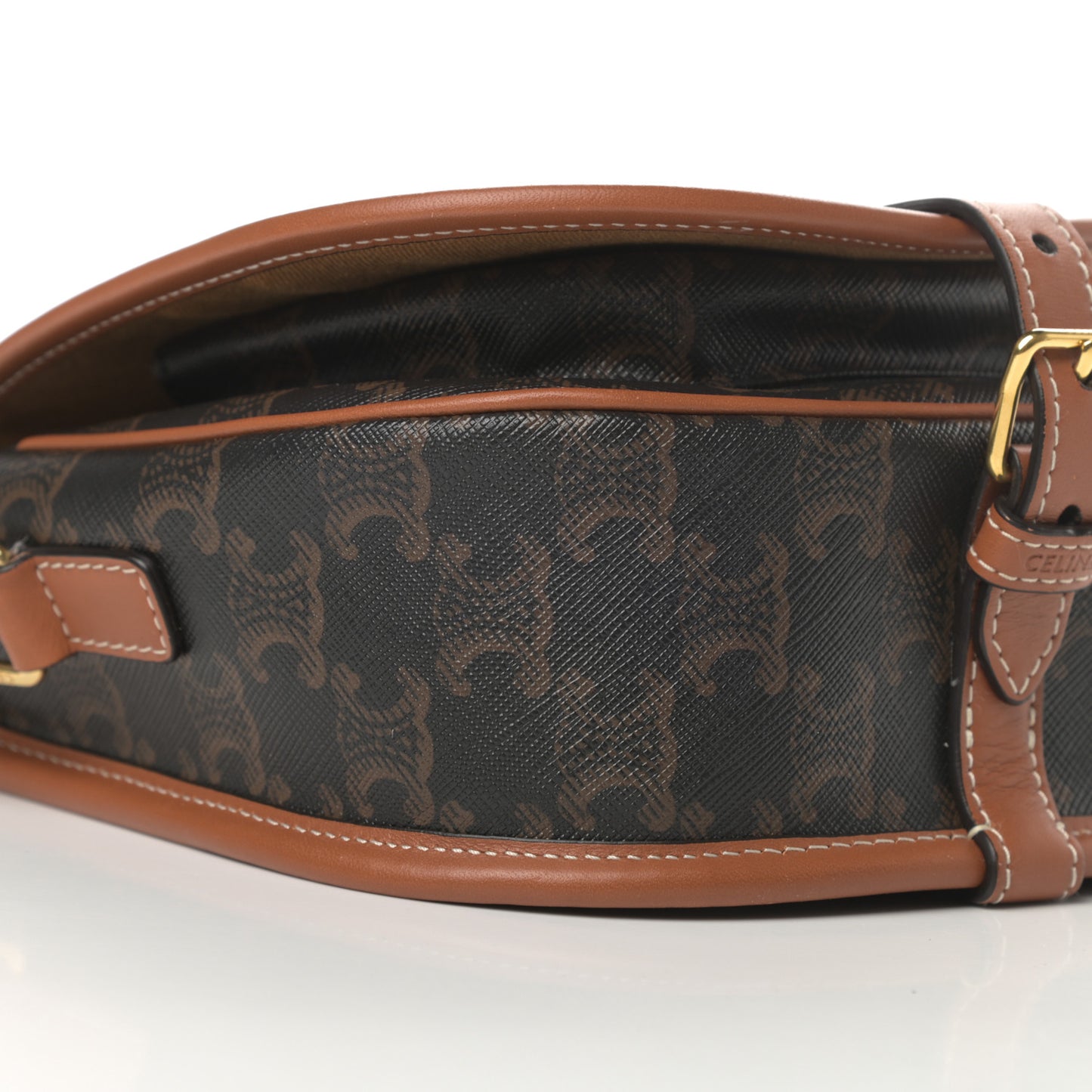 Triomphe Canvas Medium Folco Bag Tan