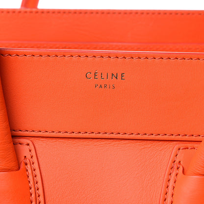 Celine Smooth Calfskin Mini Luggage Orange 10 of 11