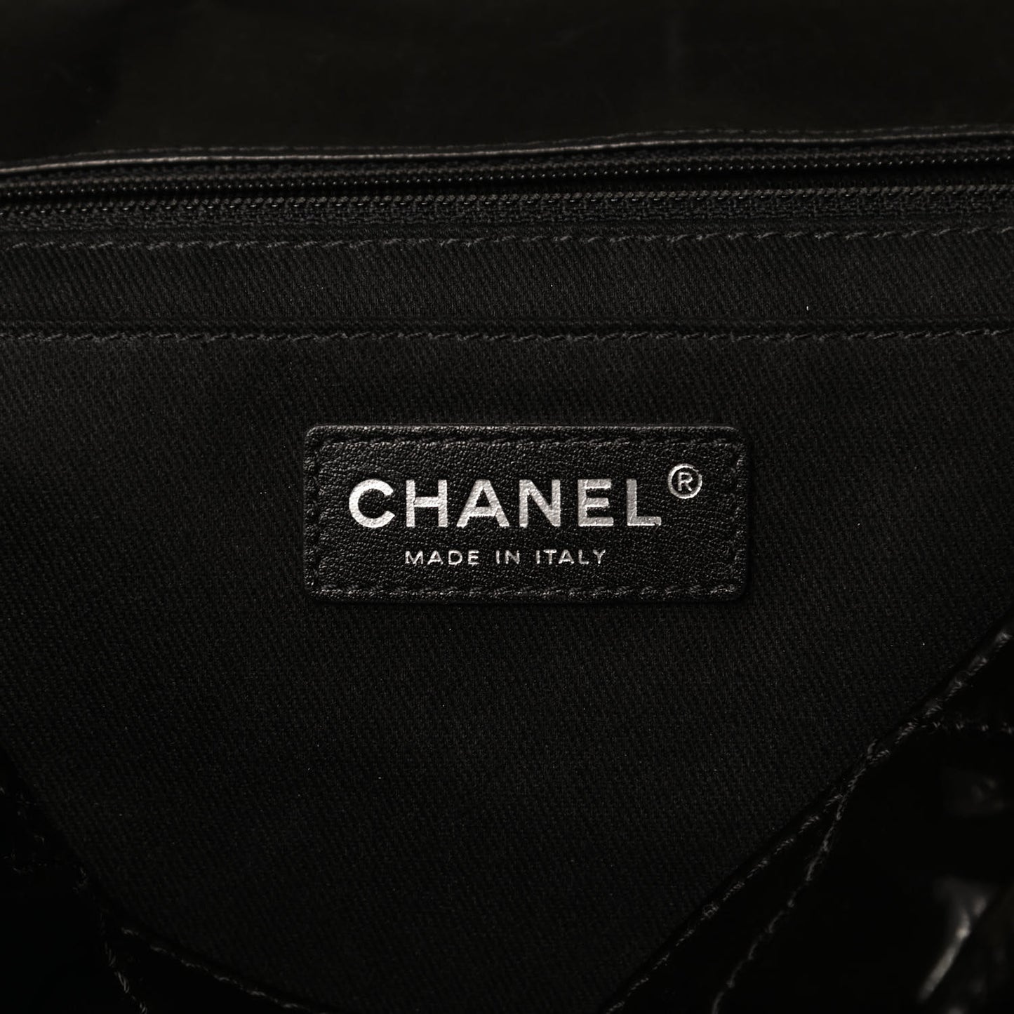 Vinyl Quilted In the Business Flap Bag Black