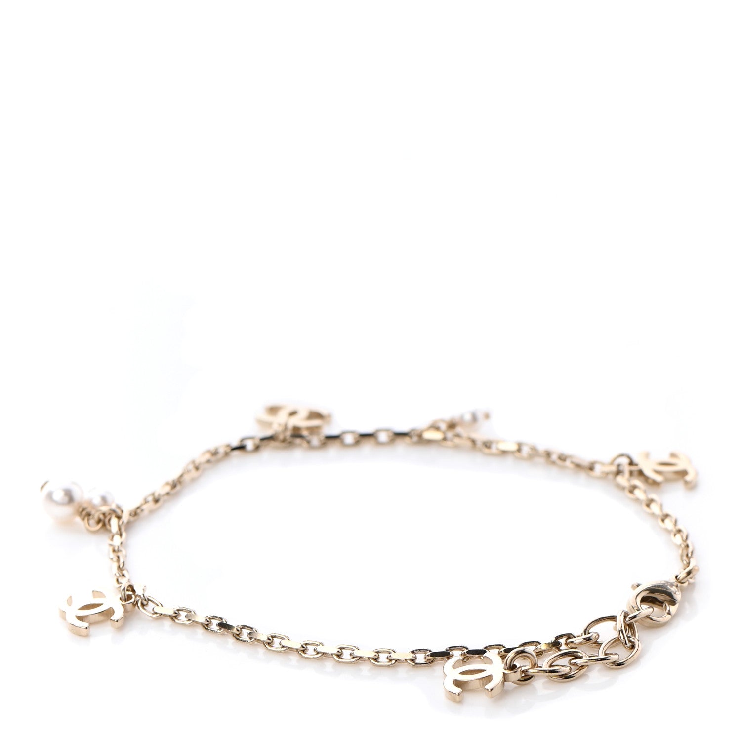 Chanel Pearl CC Chain Anklet Gold 3 of 5
