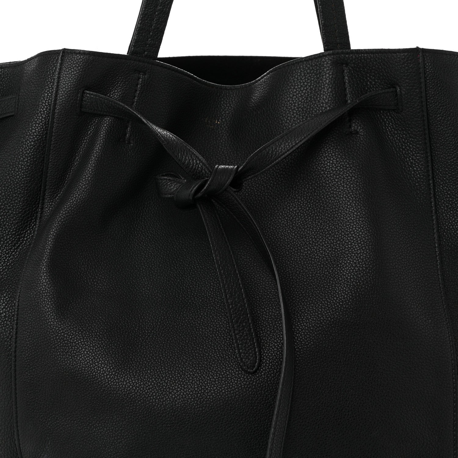 Celine Soft Grained Calfskin Medium Belt Cabas Phantom Black 6 of 12