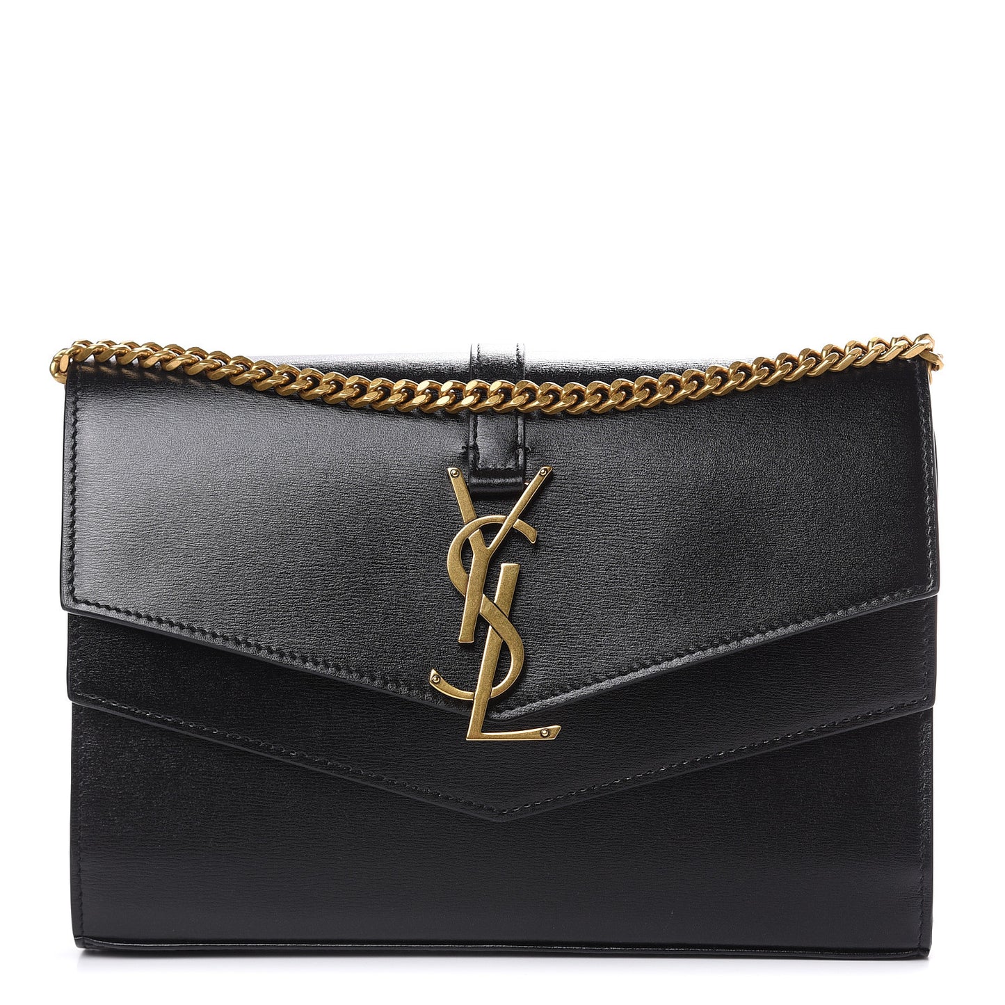 Smooth Calfskin Monogram Sulpice Chain Wallet Black