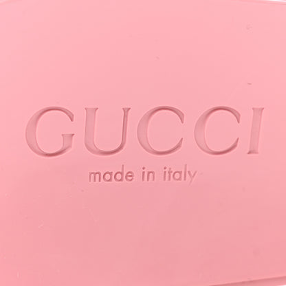 Gucci Rubber Gucci Logo Womens Platform 20/60mm Slide Sandals 36 Wild Rose 6 of 9