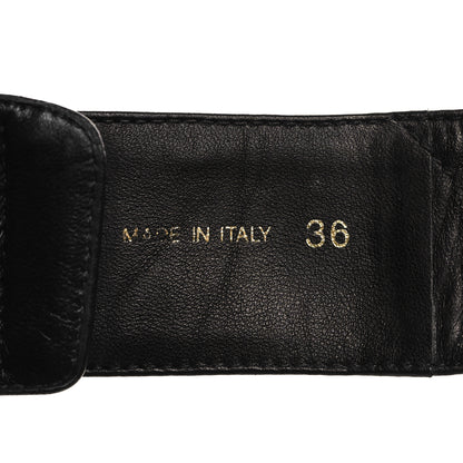 Prada Nappa Soft Metal Triangle Logo Padded Monolith 55mm Slingback Sandals 36 Black 6 of 9