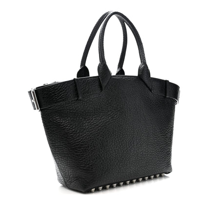 Alexander Wang Pebbled Calfskin Rhett Large Tote Black Silver Hardware 3 of 10