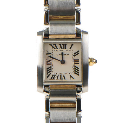 Cartier Stainless Steel 18K Yellow Gold 20mm Tank Francaise Quartz Watch 1 of 8