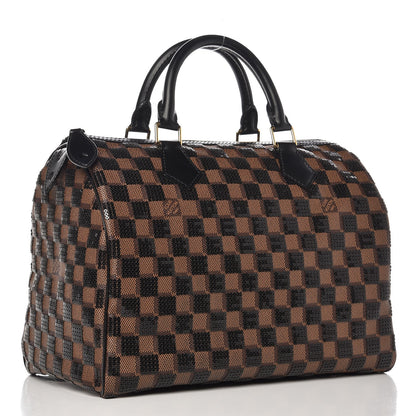 Louis Vuitton Damier Paillettes Speedy 30 Black 3 of 7