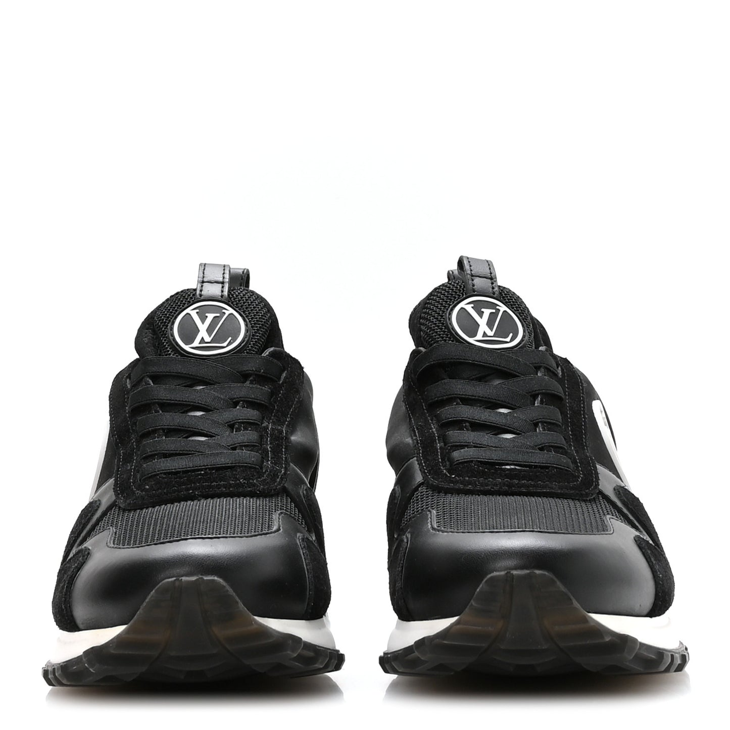 Calfskin Run Away Sneakers 37 Black