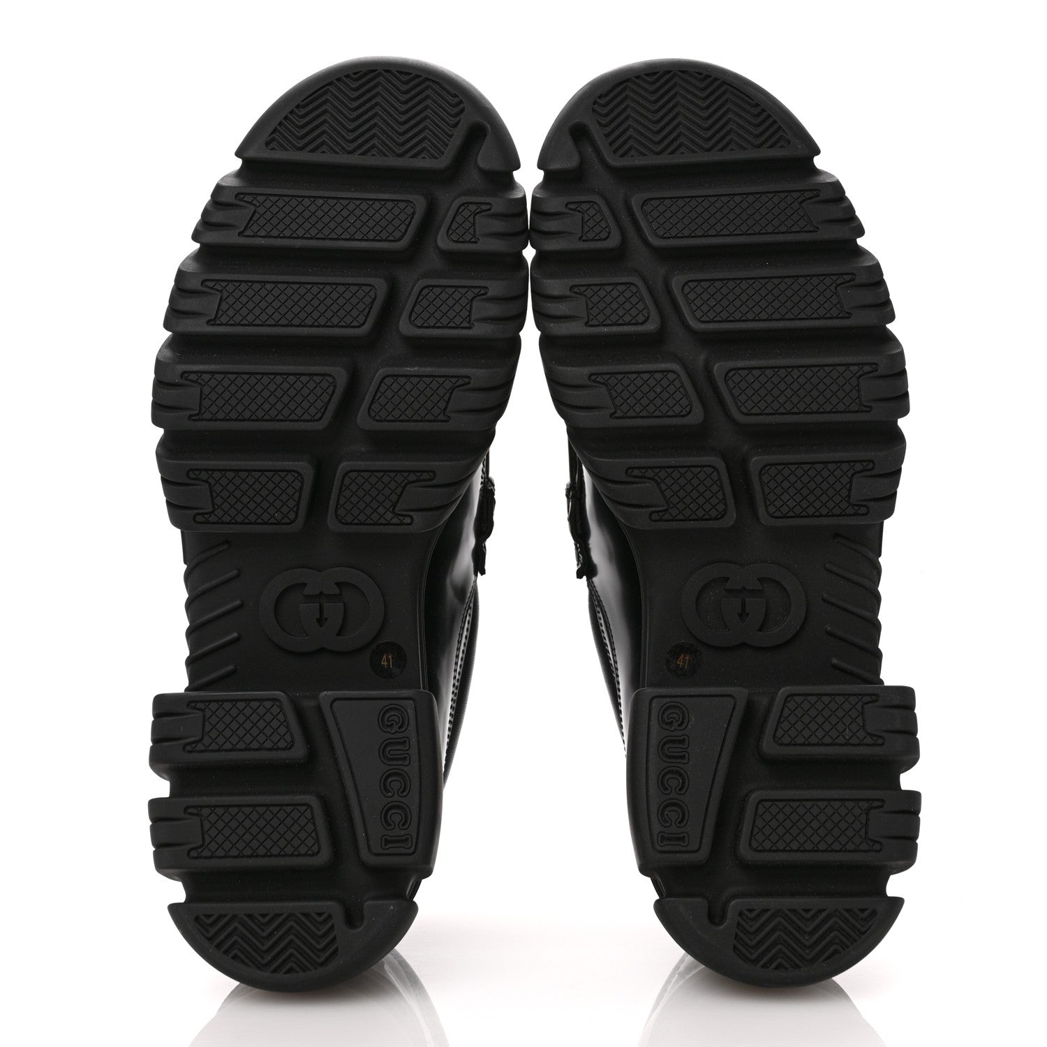 Gucci Magnum Calfskin Nappa Samoa Womens Horsebit Platform Chunky Lug Sole 40mm Loafers 41 Black 6 of 8