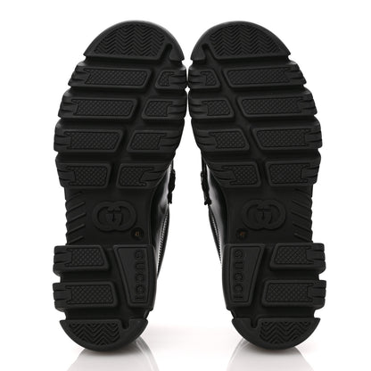 Gucci Magnum Calfskin Nappa Samoa Womens Horsebit Platform Chunky Lug Sole 40mm Loafers 41 Black 6 of 8