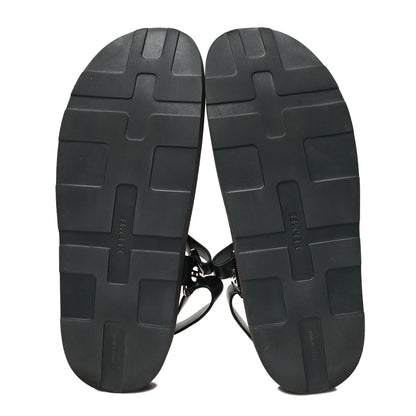 Hermes Calfskin Womens Enid Sandals 43 Black 5 of 9