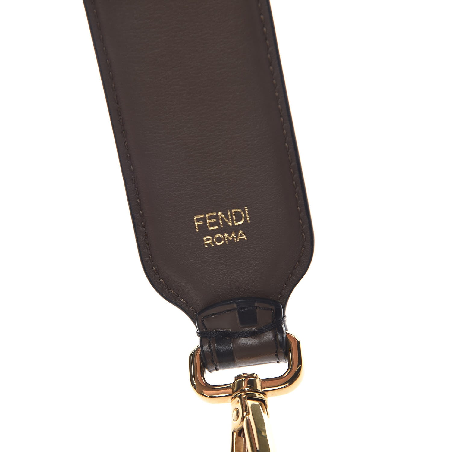 Fendi Vitello Century Bi-Color FF 1974 Embossed Strap You Maya Black 4 of 6