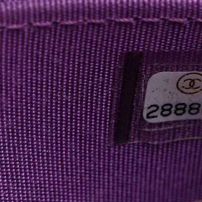 Chanel Caviar Quilted Filigree Coin Purse Purple 7 of 8