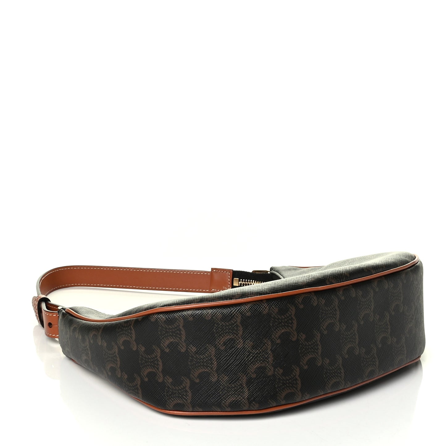 Triomphe Canvas Calfskin Ava Shoulder Bag Tan