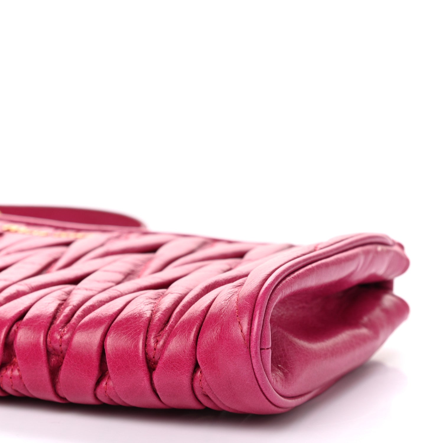 Miu Miu Nappa Matelasse Lux Wristlet Fuxia 8 of 8