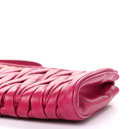 Miu Miu Nappa Matelasse Lux Wristlet Fuxia 8 of 8