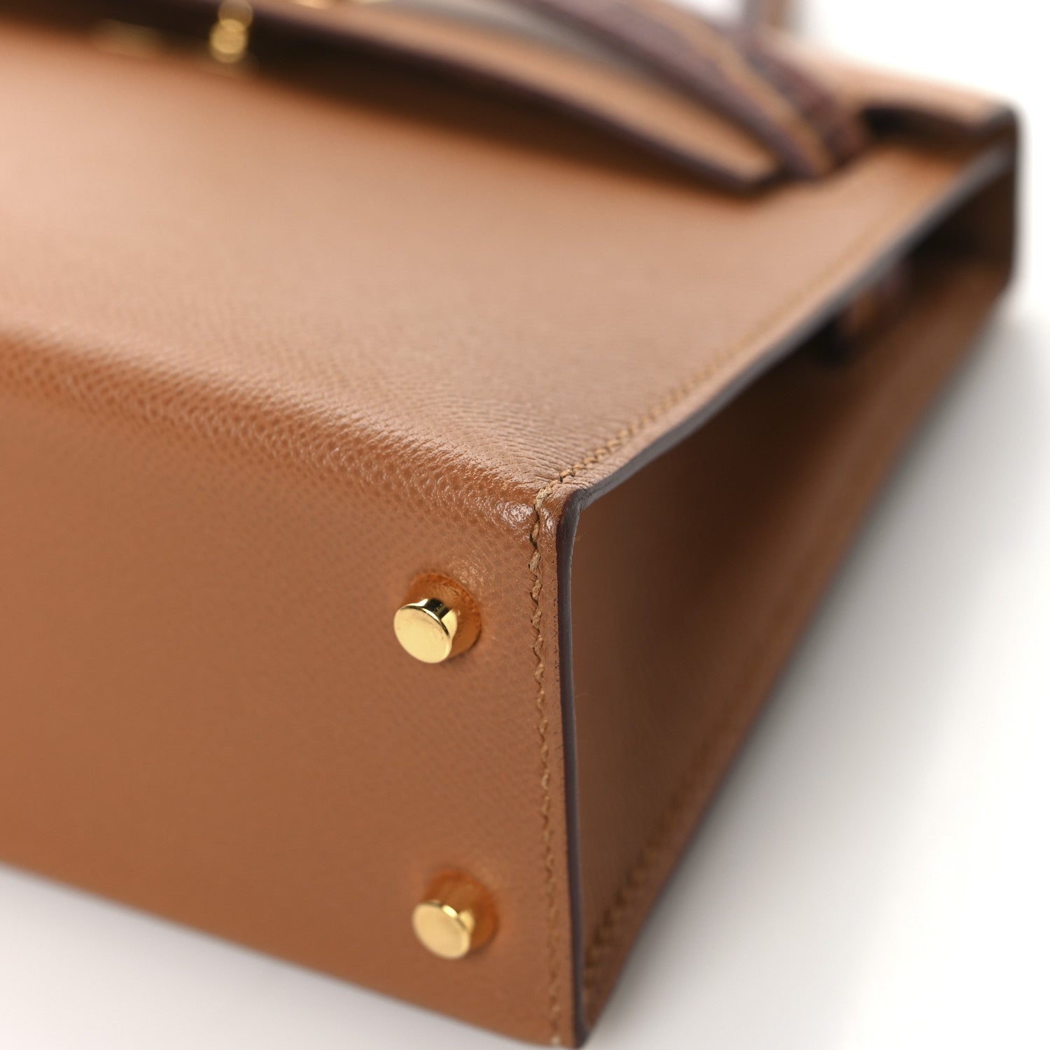 Hermes Madame Calfskin Matte Alligator Mini Kelly Sellier Touch 20 Gold Miel 12 of 13