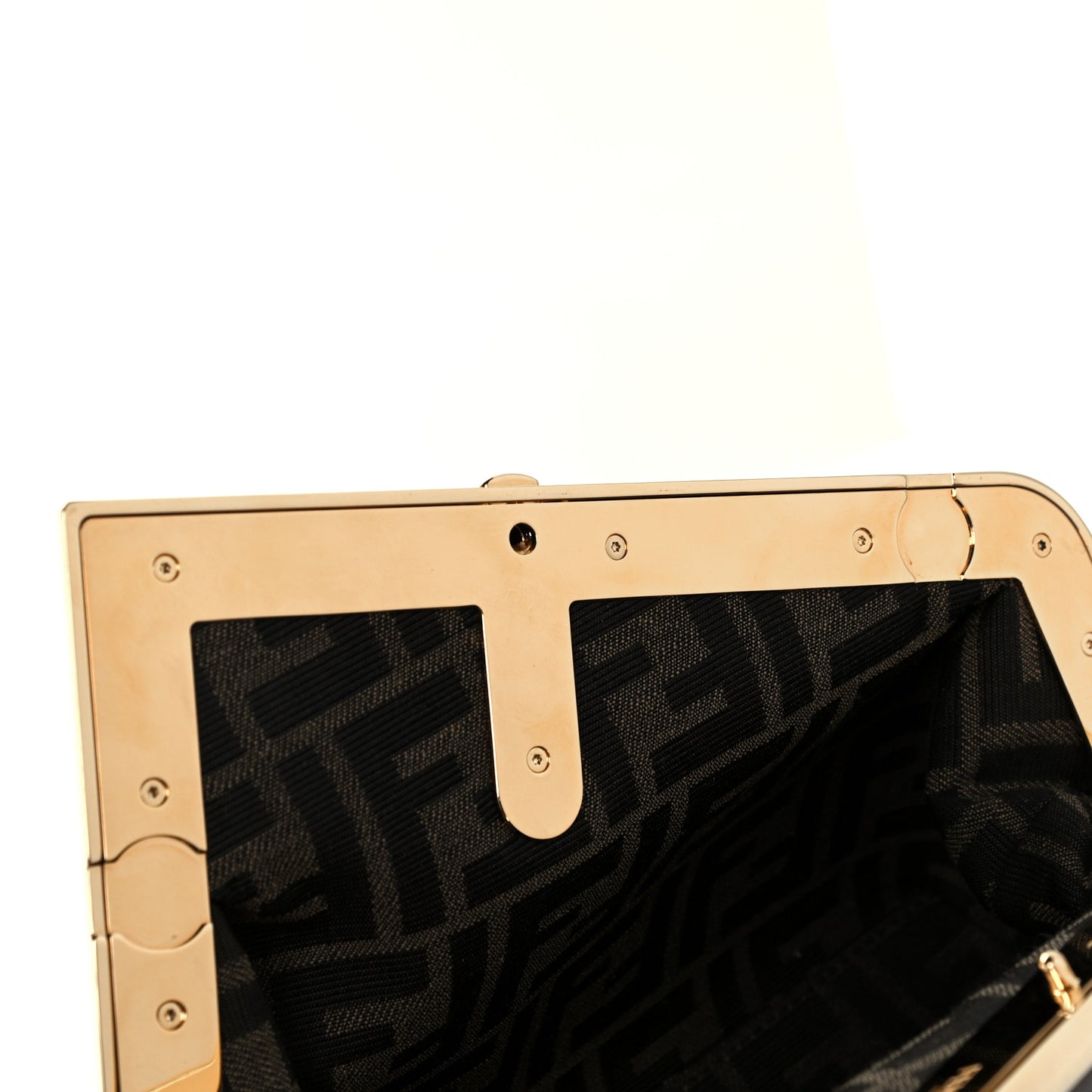 Shiny Nappa Small Fendi First Ebano
